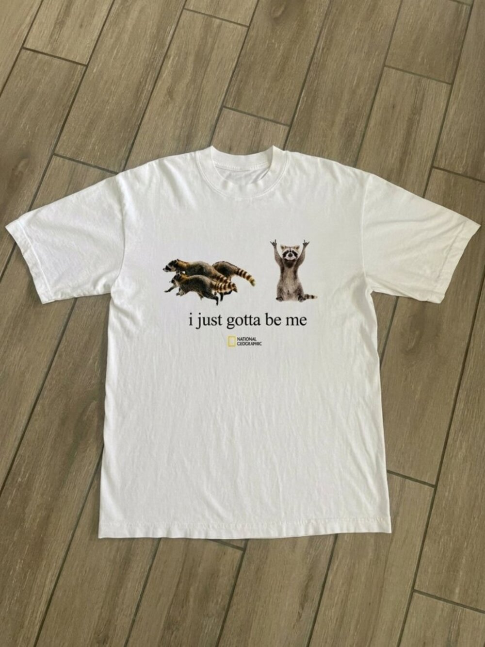 I Just Gotta Be Me Raccoon T-shirt Reprint